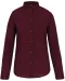 K514 - Damesblouse met "Mao" kraag lange mouwen Wine