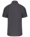 K543 - Heren poplin overhemd korte mouwen Zinc