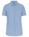 K544 - Dames Poplin Blouse Korte Mouwen Bright Sky