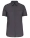 K544 - Dames Poplin Blouse Korte Mouwen Zinc