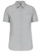 K544 - Dames Poplin Blouse Korte Mouwen Snow Grey