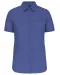 K544 - Dames Poplin Blouse Korte Mouwen Cobalt Blue