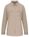 K591 - Damesoverhemd safari lange mouwen Beige