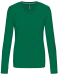 K382 - Dames t-shirt V-hals lange mouwen Kelly Green