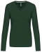 K382 - Dames t-shirt V-hals lange mouwen Forest Green