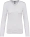 K382 - Dames t-shirt V-hals lange mouwen Ash Heather