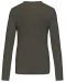 K382 - Dames t-shirt V-hals lange mouwen Dark Khaki