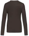 K382 - Dames t-shirt V-hals lange mouwen Chocolate