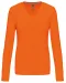 K382 - Dames t-shirt V-hals lange mouwen Orange