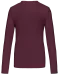 K382 - Dames t-shirt V-hals lange mouwen Wine