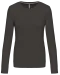 K383 - Dames T-shirt ronde hals lange mouwen Dark Grey
