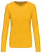 K383 - Dames T-shirt ronde hals lange mouwen Yellow