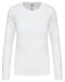 K383 - Dames T-shirt ronde hals lange mouwen White