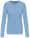 K383 - Dames T-shirt ronde hals lange mouwen Sky Blue