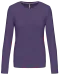 K383 - Dames T-shirt ronde hals lange mouwen Purple