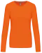 K383 - Dames T-shirt ronde hals lange mouwen Orange