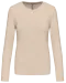 K383 - Dames T-shirt ronde hals lange mouwen Light Sand
