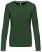 K383 - Dames T-shirt ronde hals lange mouwen Forest Green