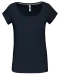 K384 - Dames-t-shirt korte mouwen met boothals Navy