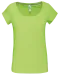 K384 - Dames-t-shirt korte mouwen met boothals Lime