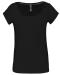 K384 - Dames-t-shirt korte mouwen met boothals Black