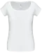 K384 - Dames-t-shirt korte mouwen met boothals White