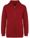 NS405 - Ecologische kindersweater met rits en capuchon Hibiscus Red