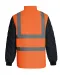 YHV008SL - Gewatteerd veiligheidsjasje met afneembare mouwen Hi Vis Orange / Navy