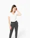 K3003 - Dames-t-shirt Supima® V-hals korte mouwen Black