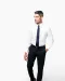 K522 - Getailleerd heren non-iron overhemd lange mouwen White