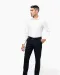 K522 - Getailleerd heren non-iron overhemd lange mouwen White