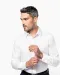 K522 - Getailleerd heren non-iron overhemd lange mouwen White