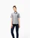 K536 - Dames Oxford blouse korte mouwen White