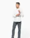 K529 - Heren stretch overhemd lange mouwen Black