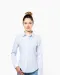 K510 - Damesblouse in popeline met lange mouwen White