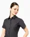 K544 - Dames Poplin Blouse Korte Mouwen White