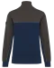 WK404 - Ecologische uniseks sweater met ritskraag Navy / Dark Grey