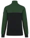 WK404 - Ecologische uniseks sweater met ritskraag Black / Forest Green
