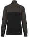WK404 - Ecologische uniseks sweater met ritskraag Black / Dark Grey