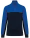 WK404 - Ecologische uniseks sweater met ritskraag Navy / Royal Blue
