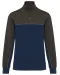 WK404 - Ecologische uniseks sweater met ritskraag Navy / Dark Grey