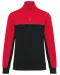 WK404 - Ecologische uniseks sweater met ritskraag Black / Red