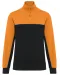 WK404 - Ecologische uniseks sweater met ritskraag Black / Orange