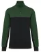 WK404 - Ecologische uniseks sweater met ritskraag Black / Forest Green
