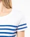 K3034 - Marine-t-shirt ronde hals Bio dames Navy / White Stripes