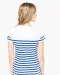 K3034 - Marine-t-shirt ronde hals Bio dames Navy / White Stripes