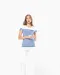 K3034 - Marine-t-shirt ronde hals Bio dames Navy / White Stripes