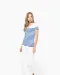 K3034 - Marine-t-shirt ronde hals Bio dames Navy / White Stripes