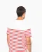 K3033 - Marine-t-shirt ronde hals Bio heren Navy / White Stripes
