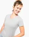 K3015 - Dames-t-shirt V-hals korte mouwen White